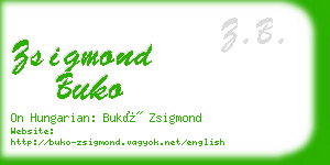 zsigmond buko business card